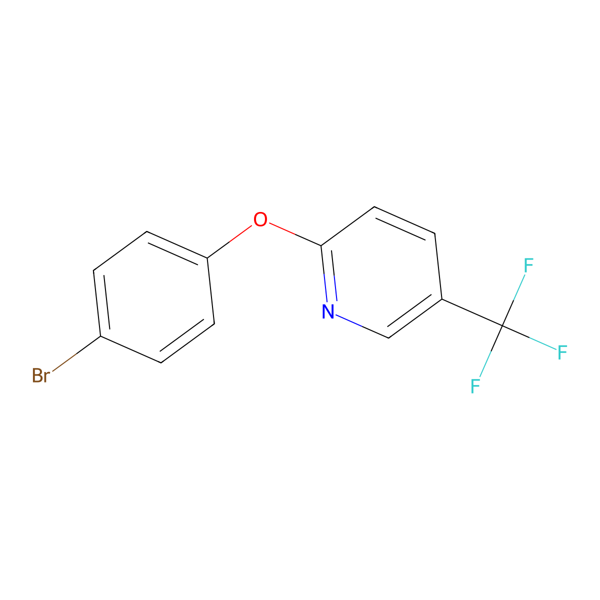 2-(4-Bromophenoxy)-5-(trifluoromethyl)pyridine molecular structure, CAS 137736-63-1