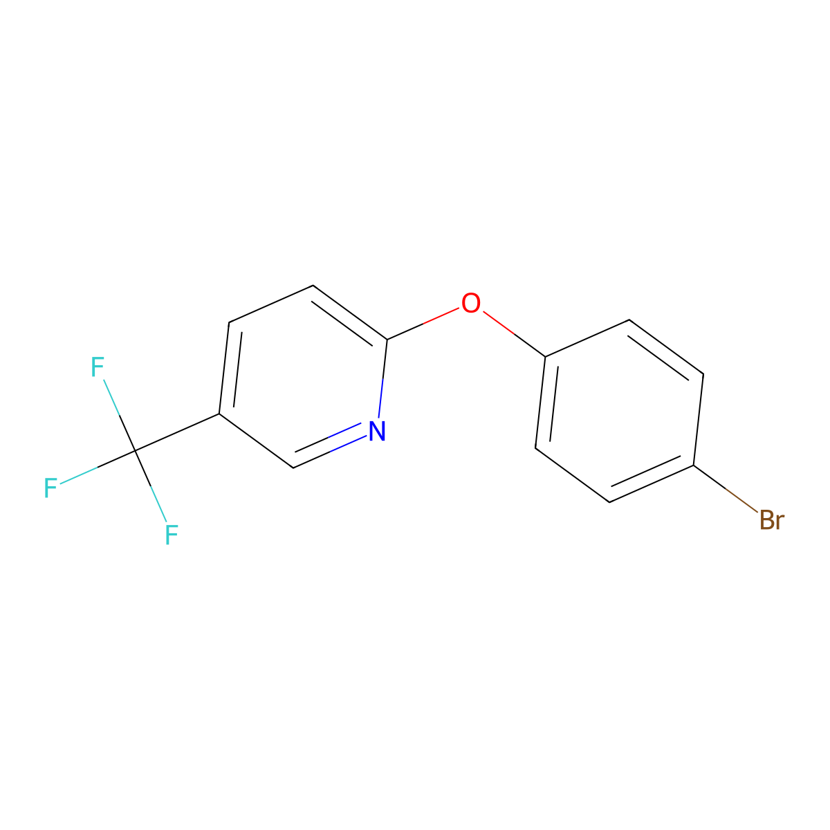 2-(4-Bromophenoxy)-5-(trifluoromethyl)pyridine molecular structure, CAS 137736-63-1