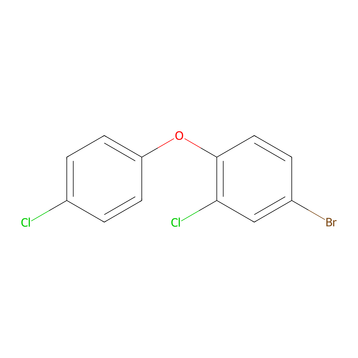 4-Bromo-2-chloro-1-(4-chlorophenoxy)benzene molecular structure, CAS 137736-65-3