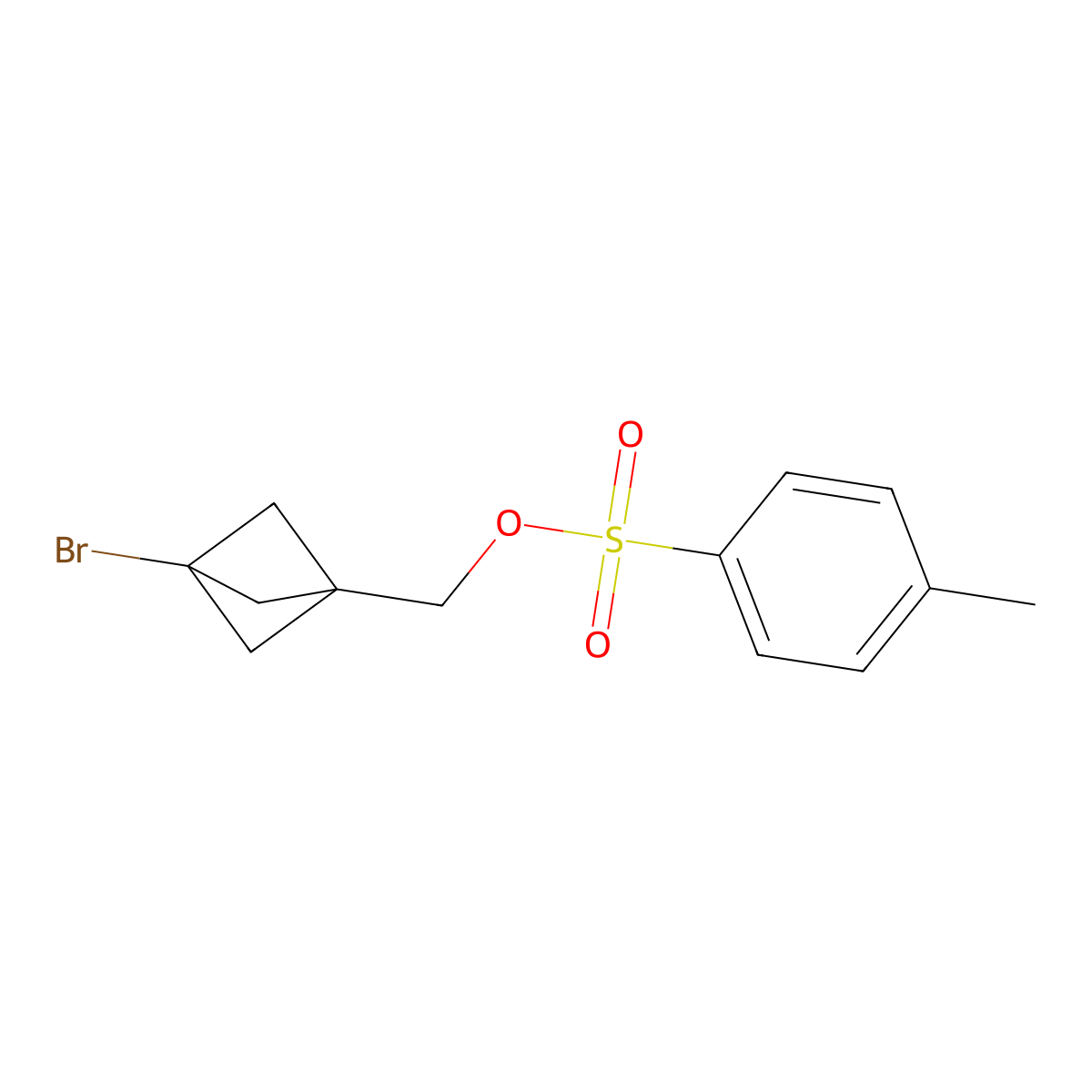 {3-Bromobicyclo[1.1.1]pentan-1-yl}methyl 4-methylbenzene-1-sulfonate molecular structure, CAS 137741-19-6