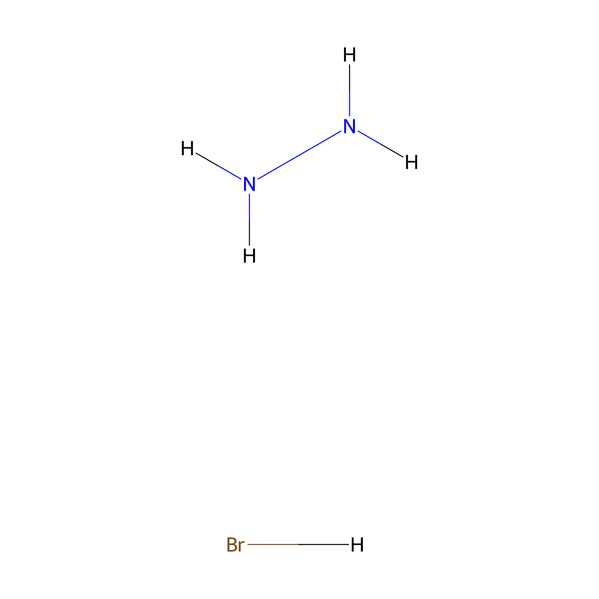 Hydrazinium bromide molecular structure, CAS 13775-80-9