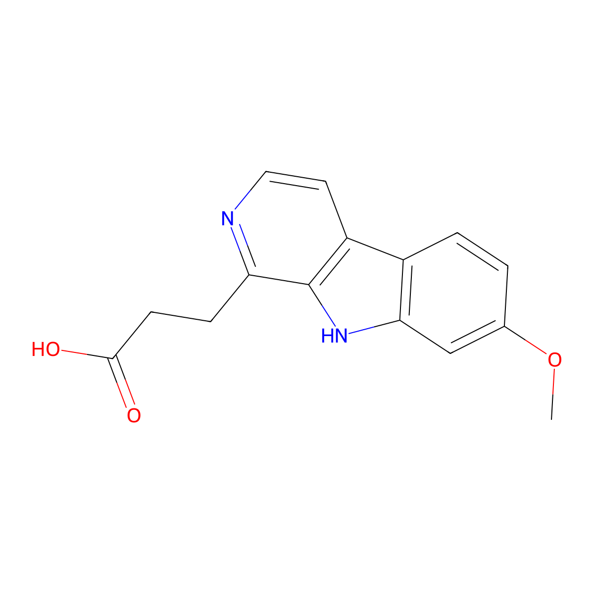 7-Methoxy-Beta-Carboline-1-Propionic Acid molecular structure, CAS 137756-13-9
