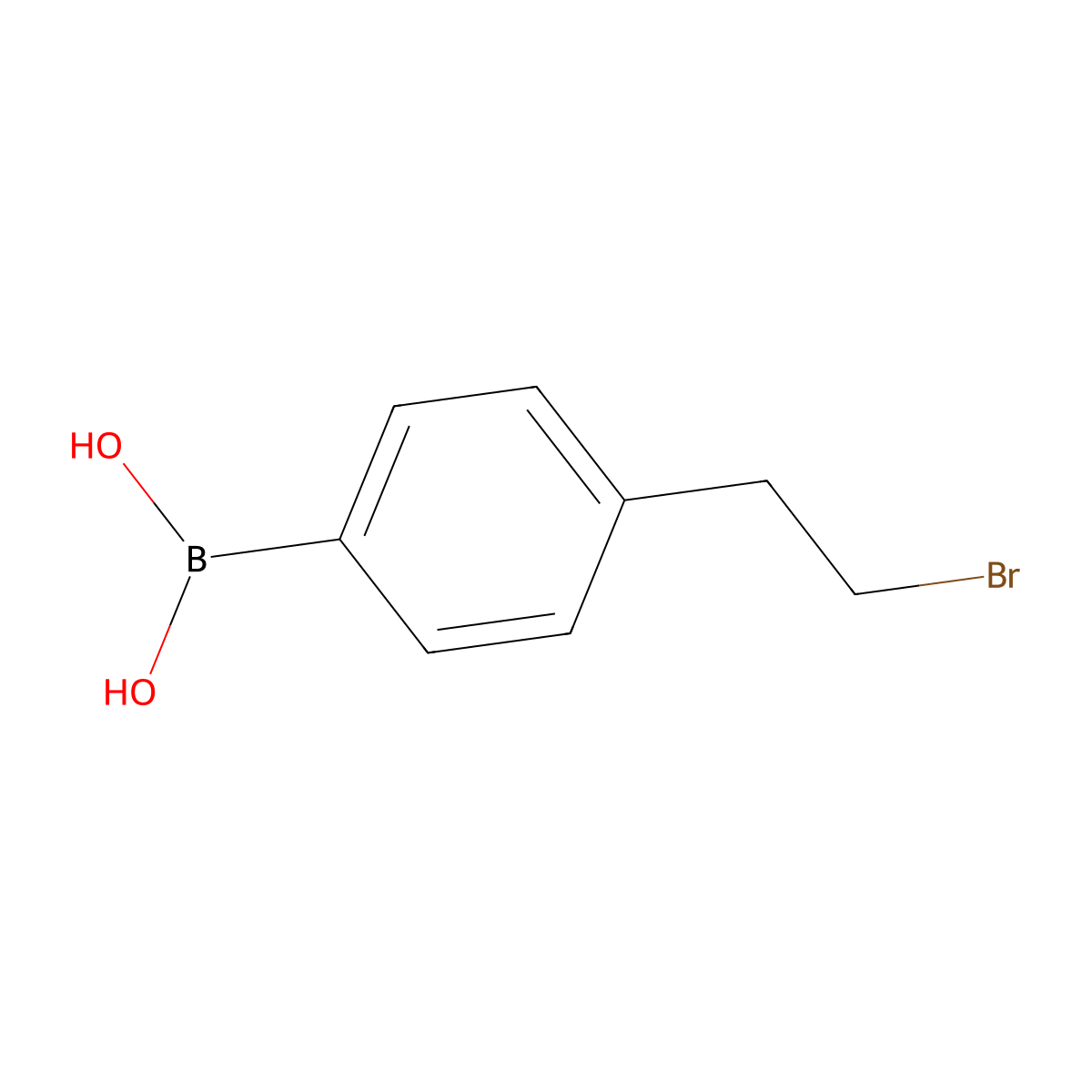 (4-(2-Bromoethyl)phenyl)boronic acid molecular structure, CAS 137756-90-2