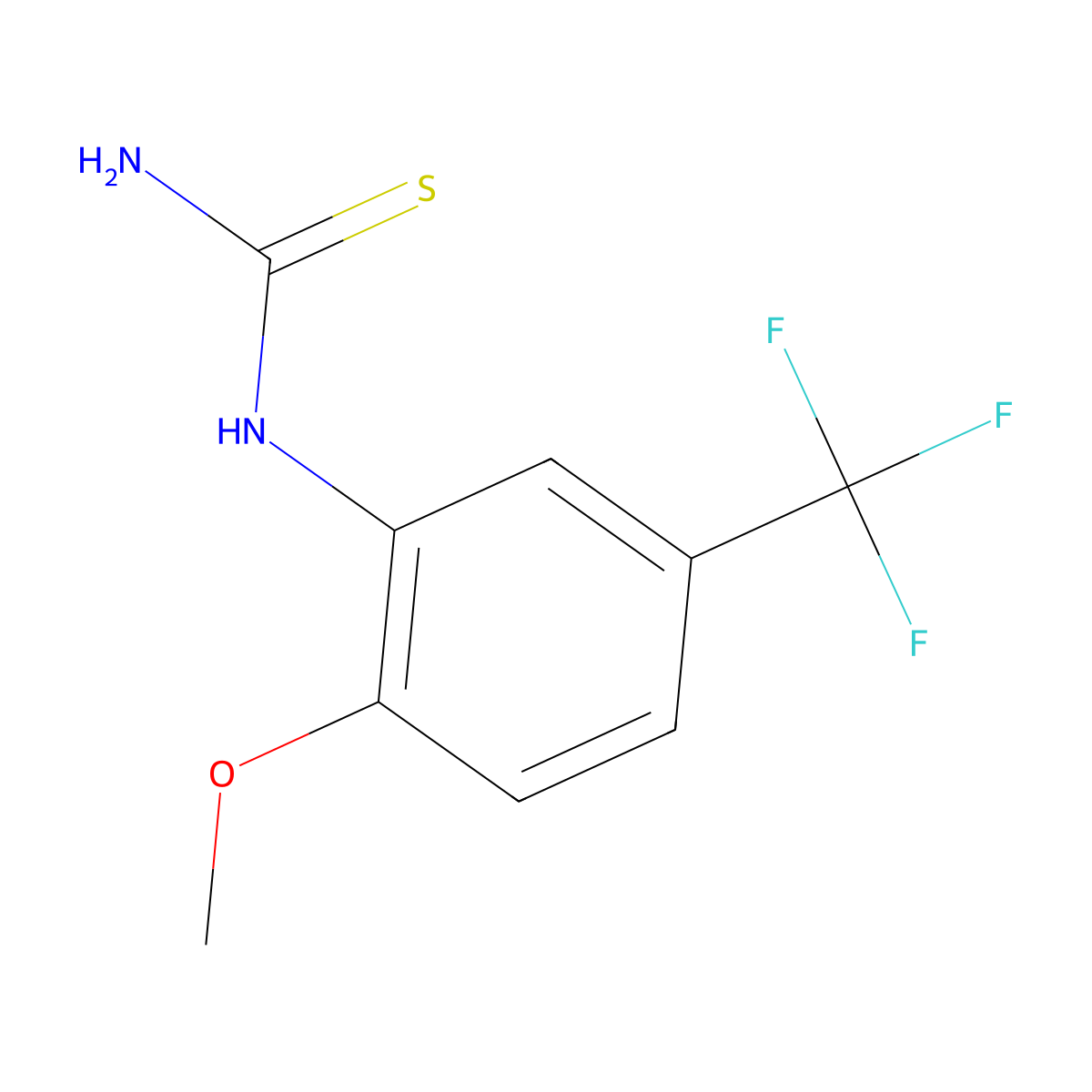 2-Methoxy-5-(trifluoromethyl)phenylthiourea molecular structure, CAS 1377582-02-9
