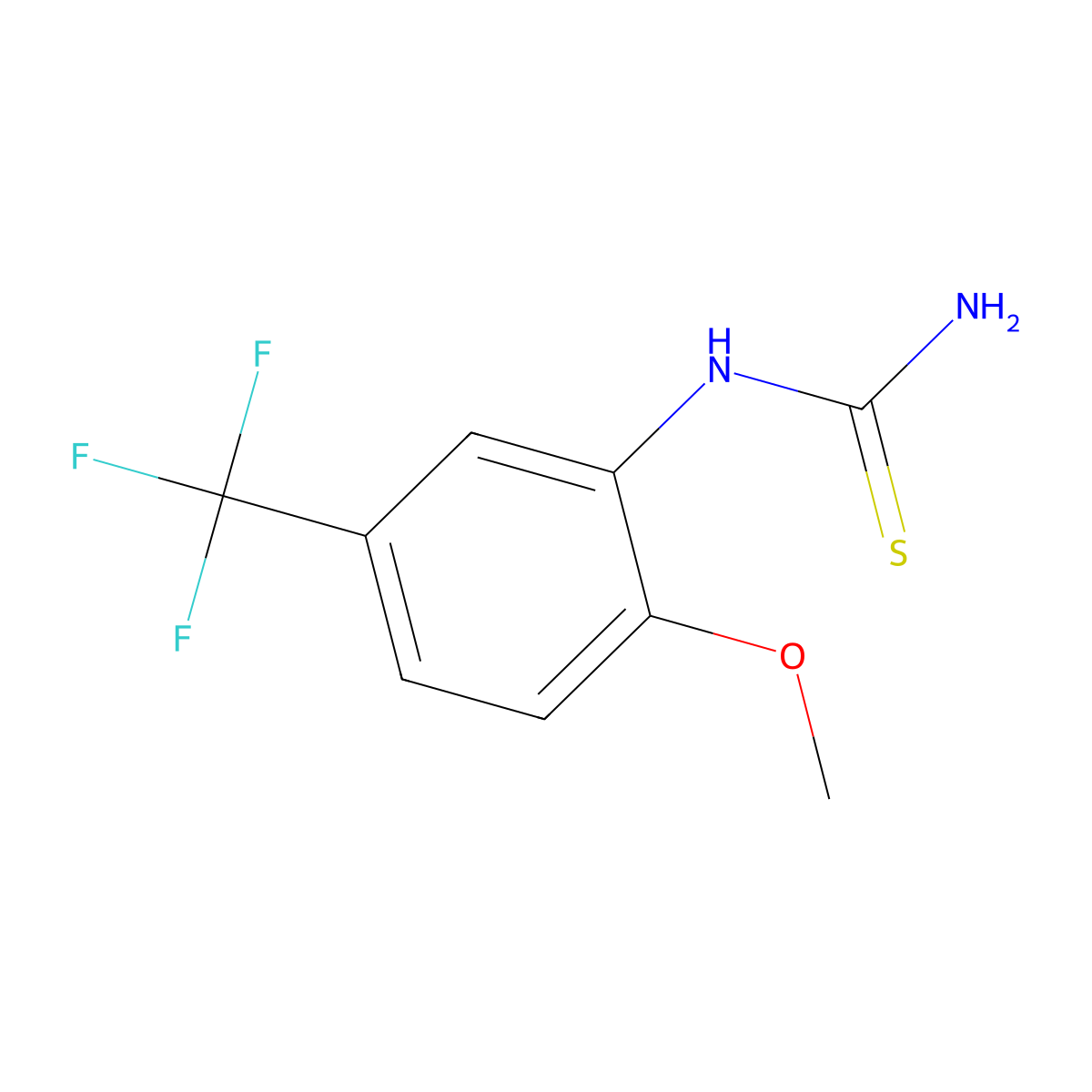 2-Methoxy-5-(trifluoromethyl)phenylthiourea molecular structure, CAS 1377582-02-9