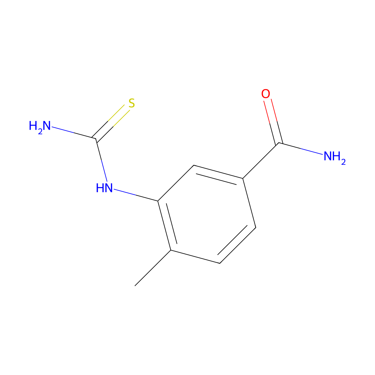 3-(Carbamothioylamino)-4-methylbenzamide molecular structure, CAS 1377582-04-1