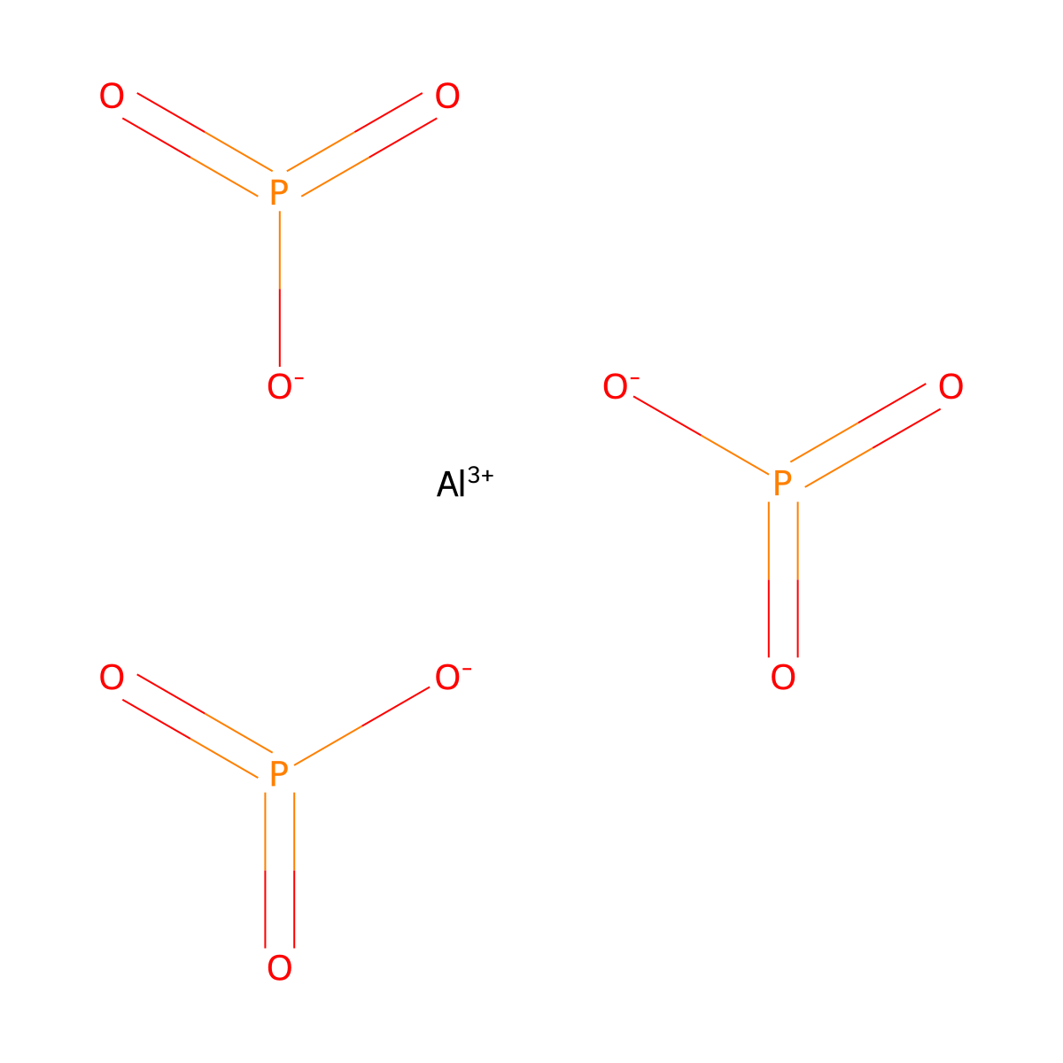 Aluminum metaphosphate molecular structure, CAS 13776-88-0