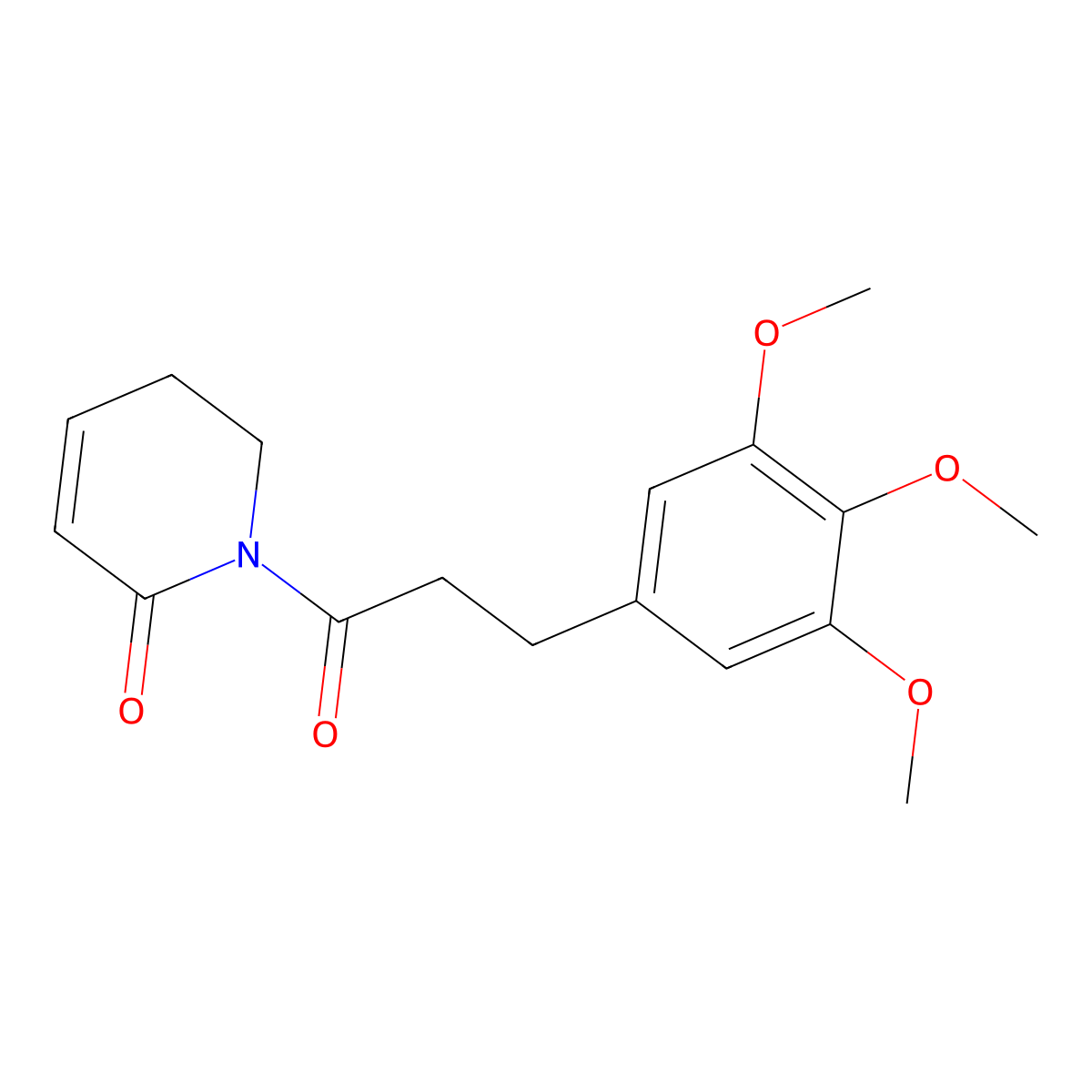 1-[3-(3,4,5-Trimethoxyphenyl)propanoyl]-2,3-dihydropyridin-6-one molecular structure, CAS 137760-69-1