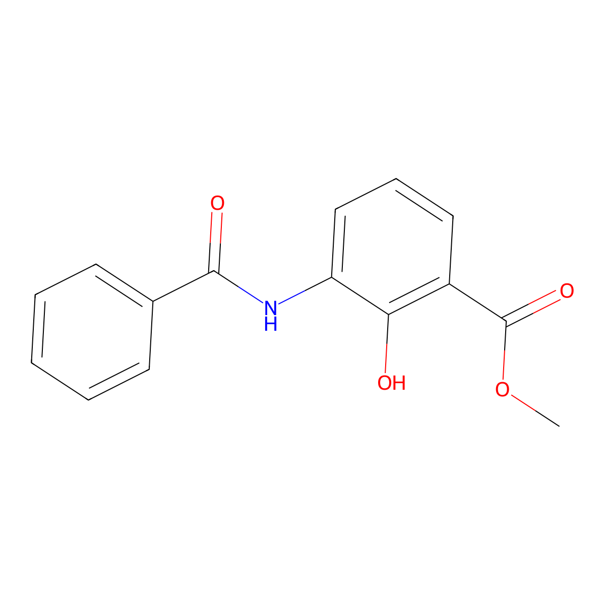 3-Benzoylamino-2-hydroxy-benzoic acid methyl ester molecular structure, CAS 137762-81-3