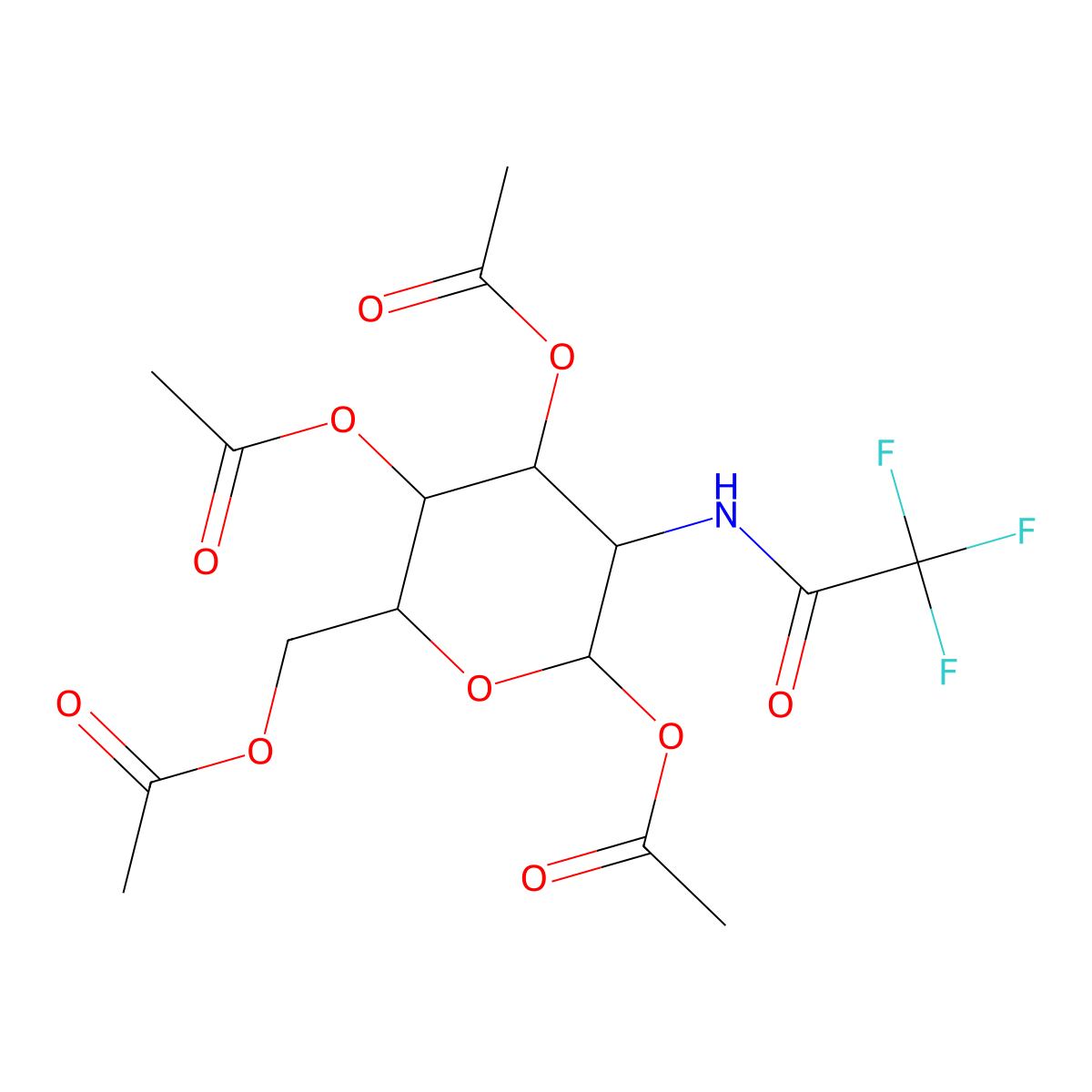 [(2R,3S,4R,5R)-3,4,6-triacetoxy-5-[(2,2,2-trifluoroacetyl)amino]tetrahydropyran-2-yl]methyl acetate molecular structure, CAS 137766-83-7