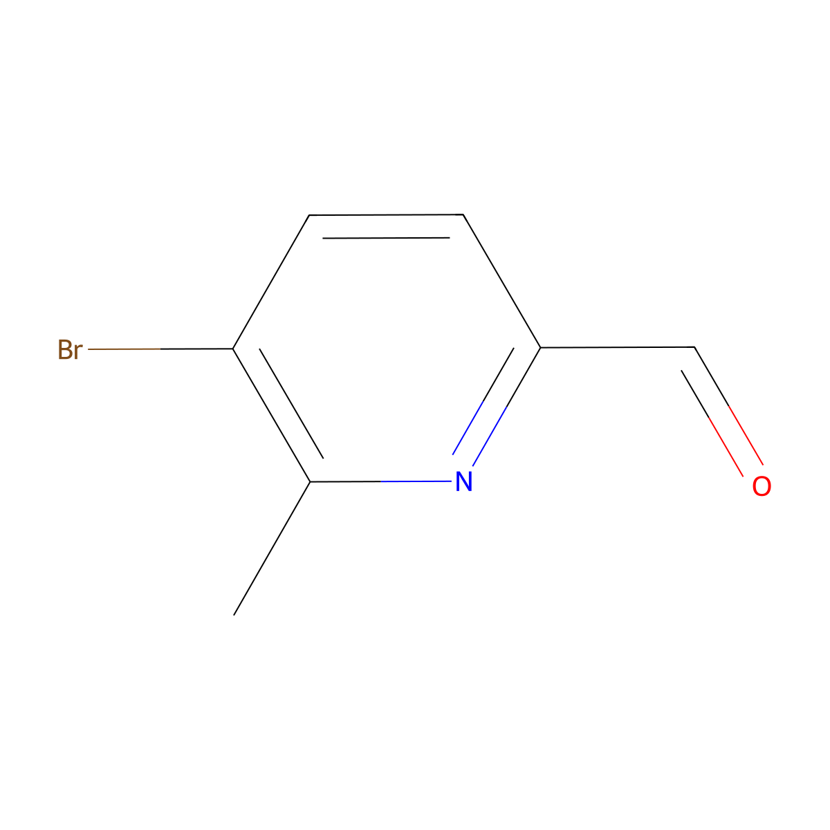 5-Bromo-6-methylpicolinaldehyde molecular structure, CAS 137778-18-8