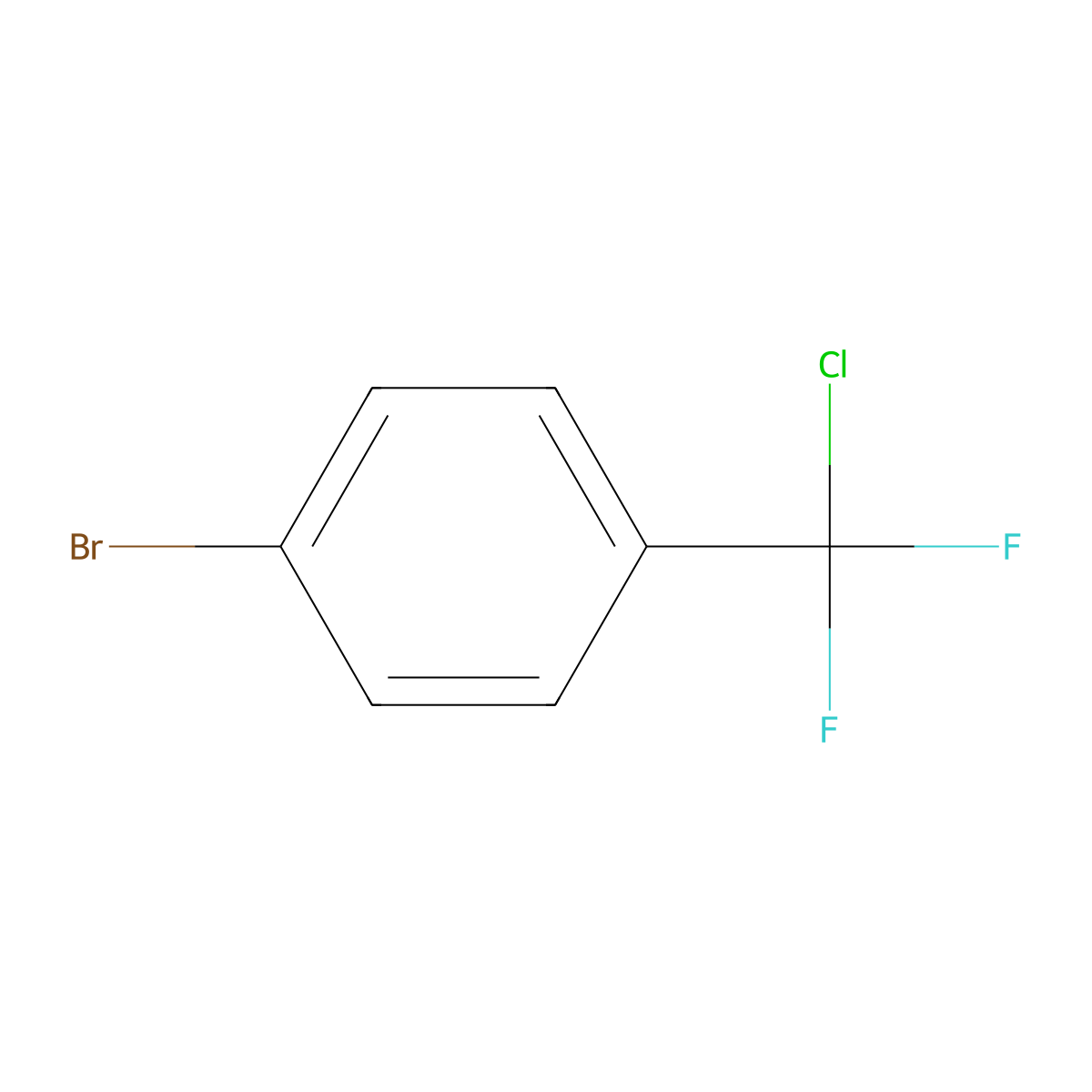 1-Bromo-4-(chlorodifluoromethyl)benzene molecular structure, CAS 137780-57-5