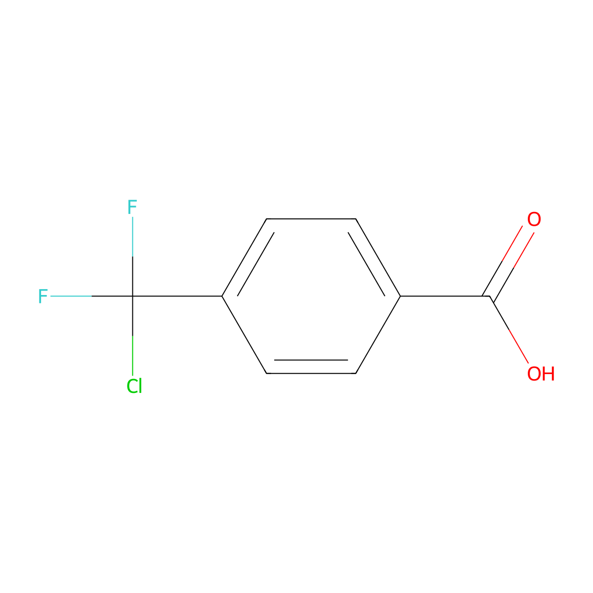 4-(Chlorodifluoromethyl)benzoic acid molecular structure, CAS 137780-59-7
