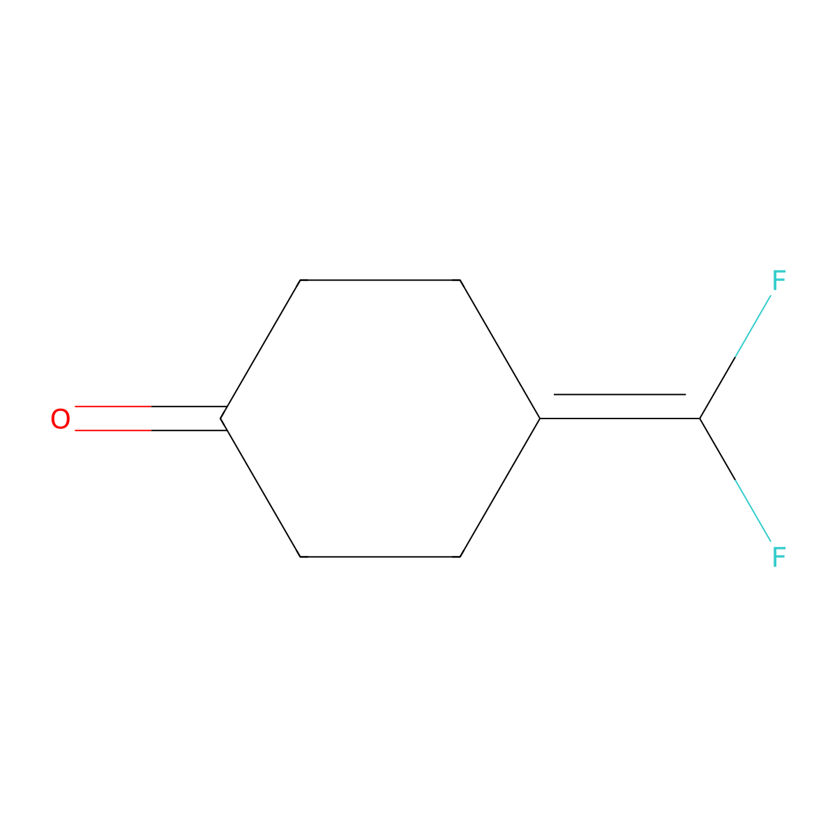 4-(Difluoromethylidene)cyclohexan-1-one molecular structure, CAS 137780-61-1