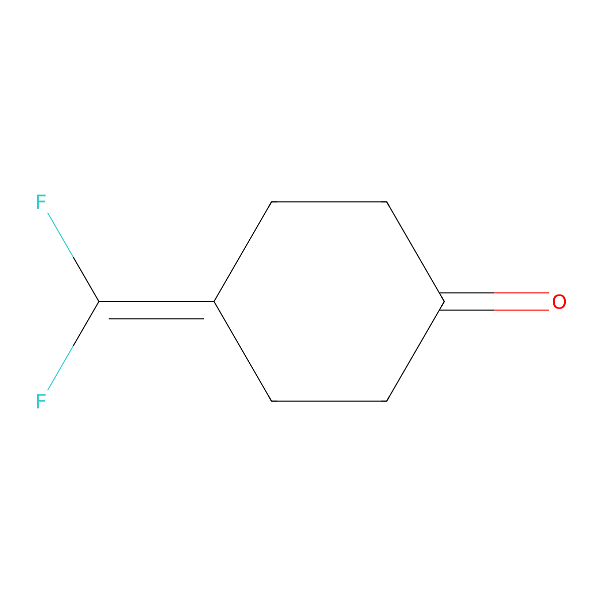 4-(Difluoromethylidene)cyclohexan-1-one molecular structure, CAS 137780-61-1
