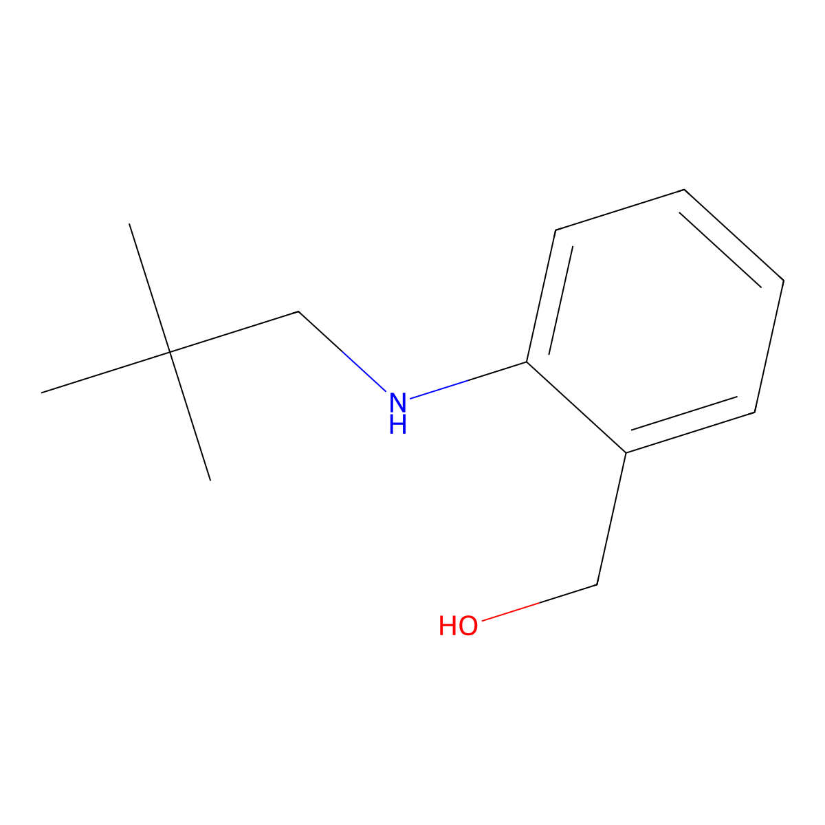 {2-[(2,2-Dimethylpropyl)amino]phenyl}methanol molecular structure, CAS 137782-23-1