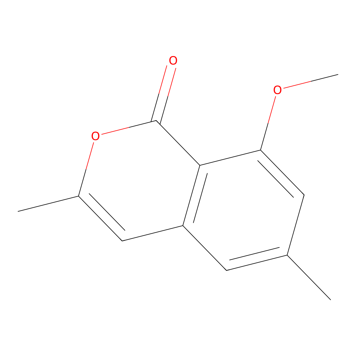 8-Methoxy-3,6-dimethyl-1H-isochromen-1-one molecular structure, CAS 137787-59-8