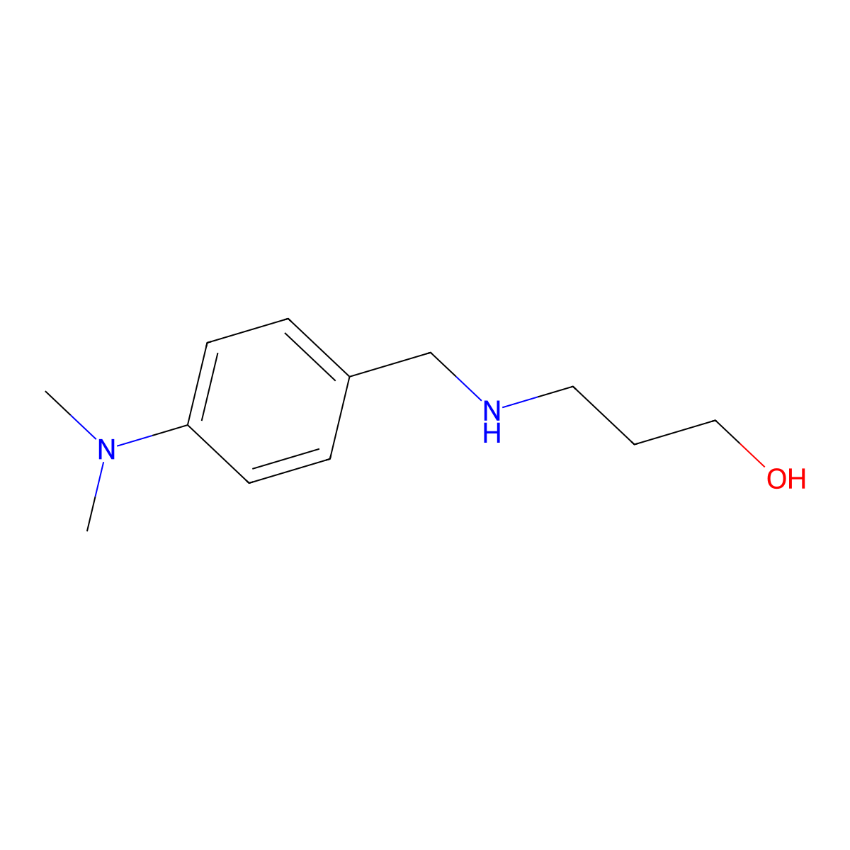 1-Propanol, 3-[[[4-(dimethylamino)phenyl]methyl]amino]- molecular structure, CAS 137788-50-2