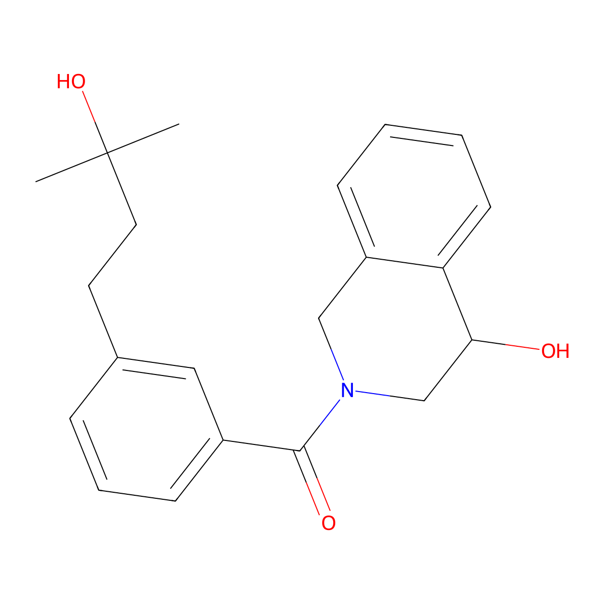2-[3-(3-Hydroxy-3-methylbutyl)benzoyl]-1,2,3,4-tetrahydro-4-isoquinolinol molecular structure, CAS 1377897-01-2