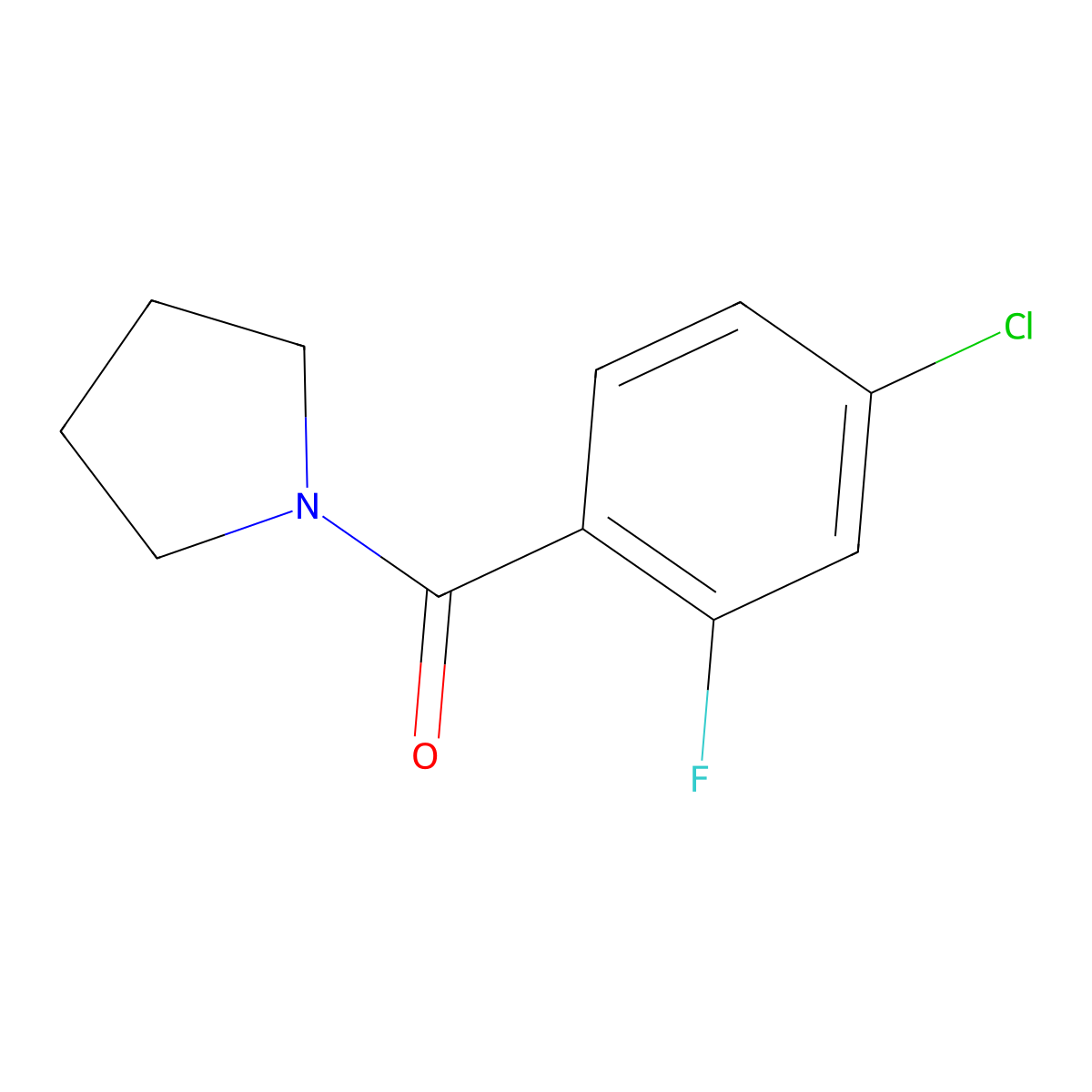 1-(4-Chloro-2-fluorobenzoyl)pyrrolidine molecular structure, CAS 1377899-61-0