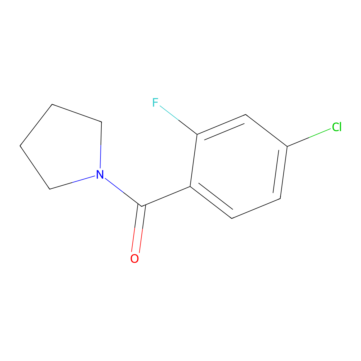1-(4-Chloro-2-fluorobenzoyl)pyrrolidine molecular structure, CAS 1377899-61-0