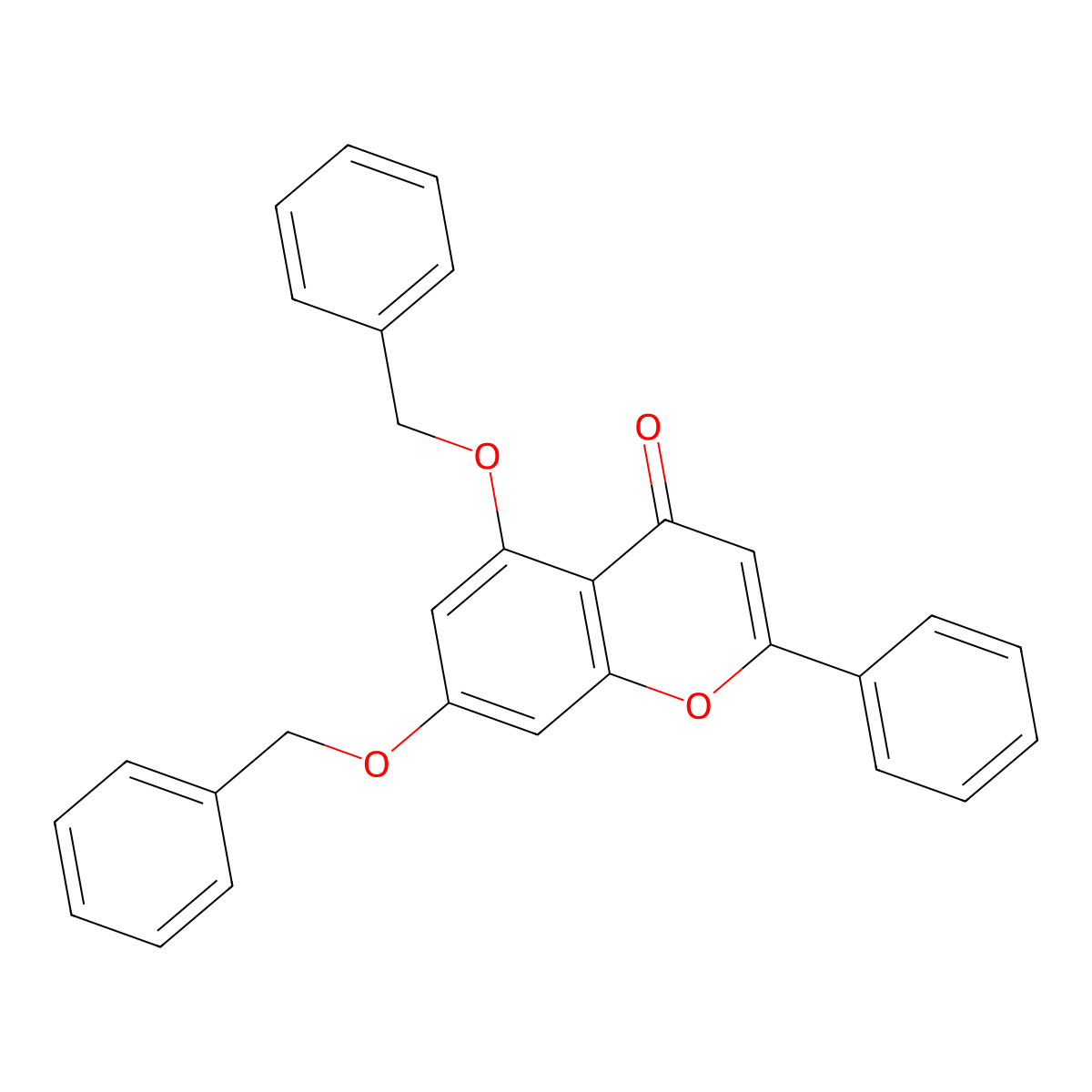 5,7-bis(benzyloxy)-2-phenyl-4H-chromen-4-one molecular structure, CAS 137790-18-2