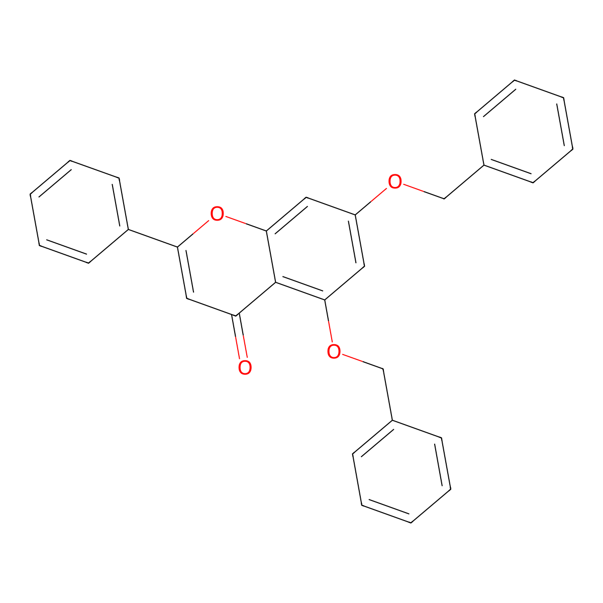 5,7-bis(benzyloxy)-2-phenyl-4H-chromen-4-one molecular structure, CAS 137790-18-2