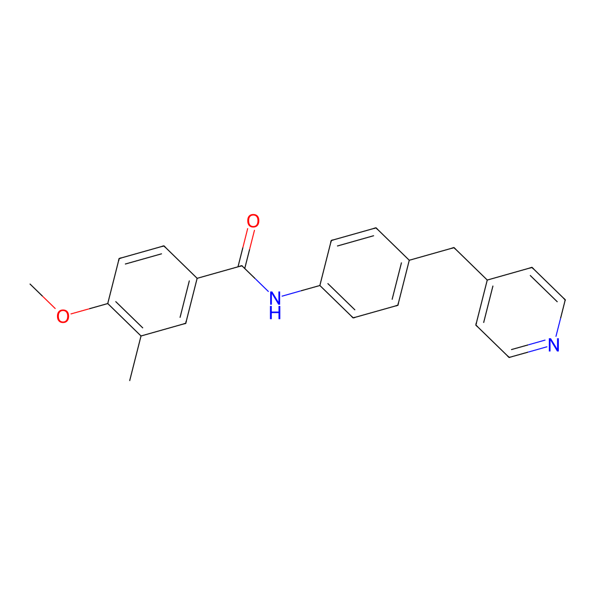 4-Methoxy-3-methyl-N-(4-(pyridin-4-ylmethyl)phenyl)benzamide molecular structure, CAS 1377918-67-6