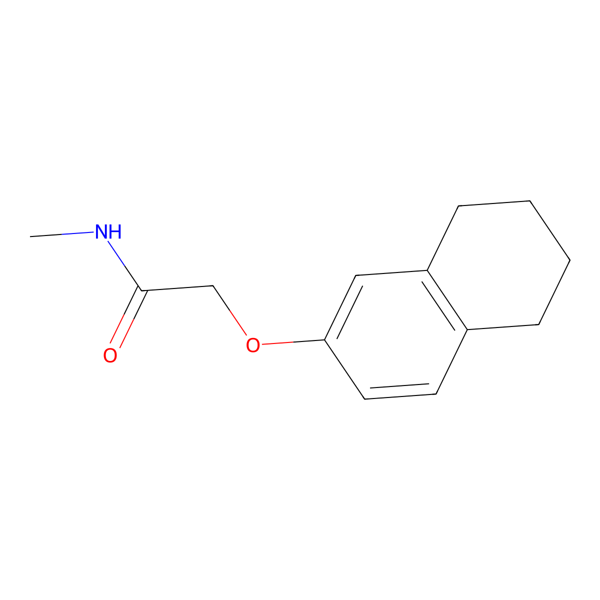 N-methyl-2-(5,6,7,8-tetrahydronaphthalen-2-yloxy)acetamide molecular structure, CAS 1377932-47-2