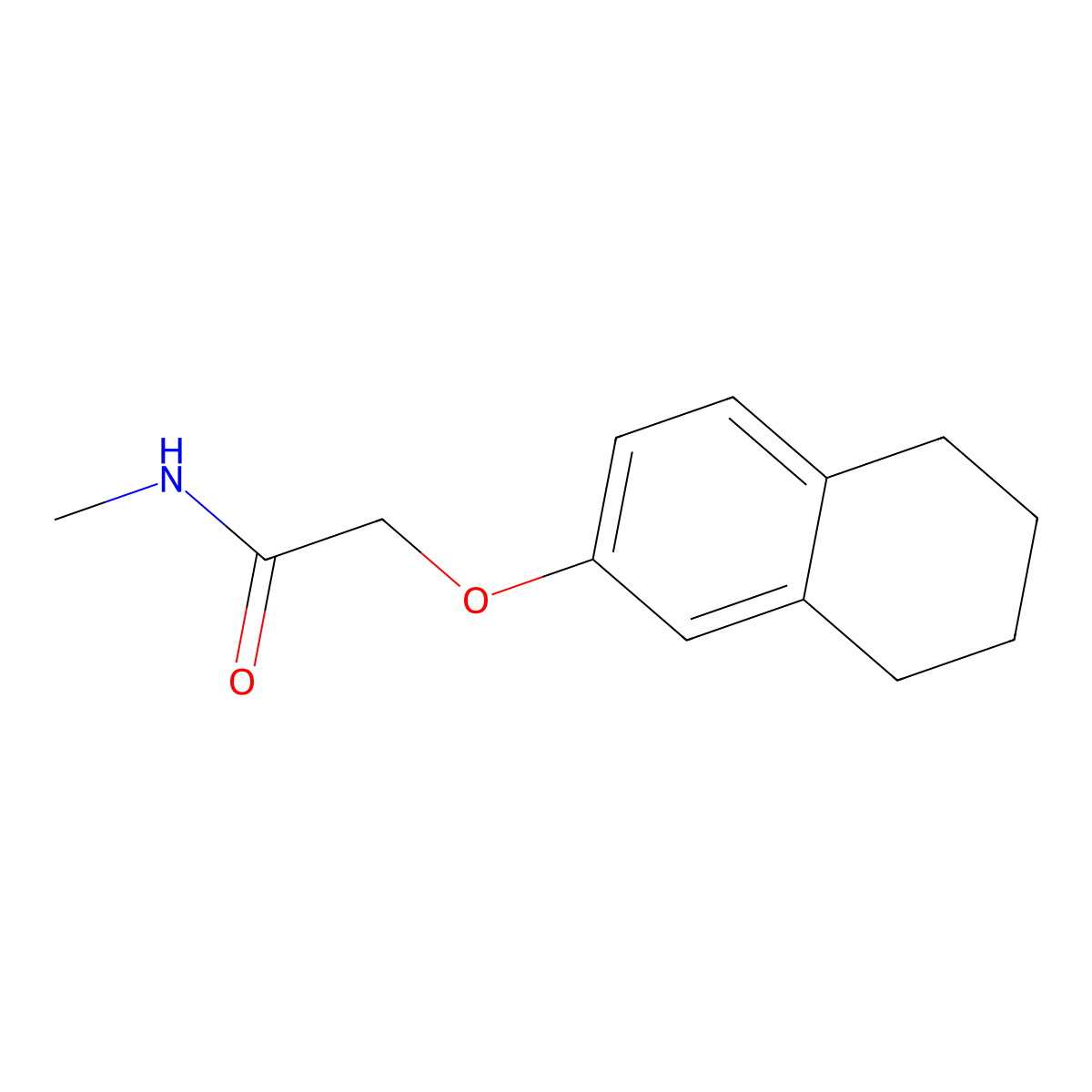N-methyl-2-(5,6,7,8-tetrahydronaphthalen-2-yloxy)acetamide molecular structure, CAS 1377932-47-2