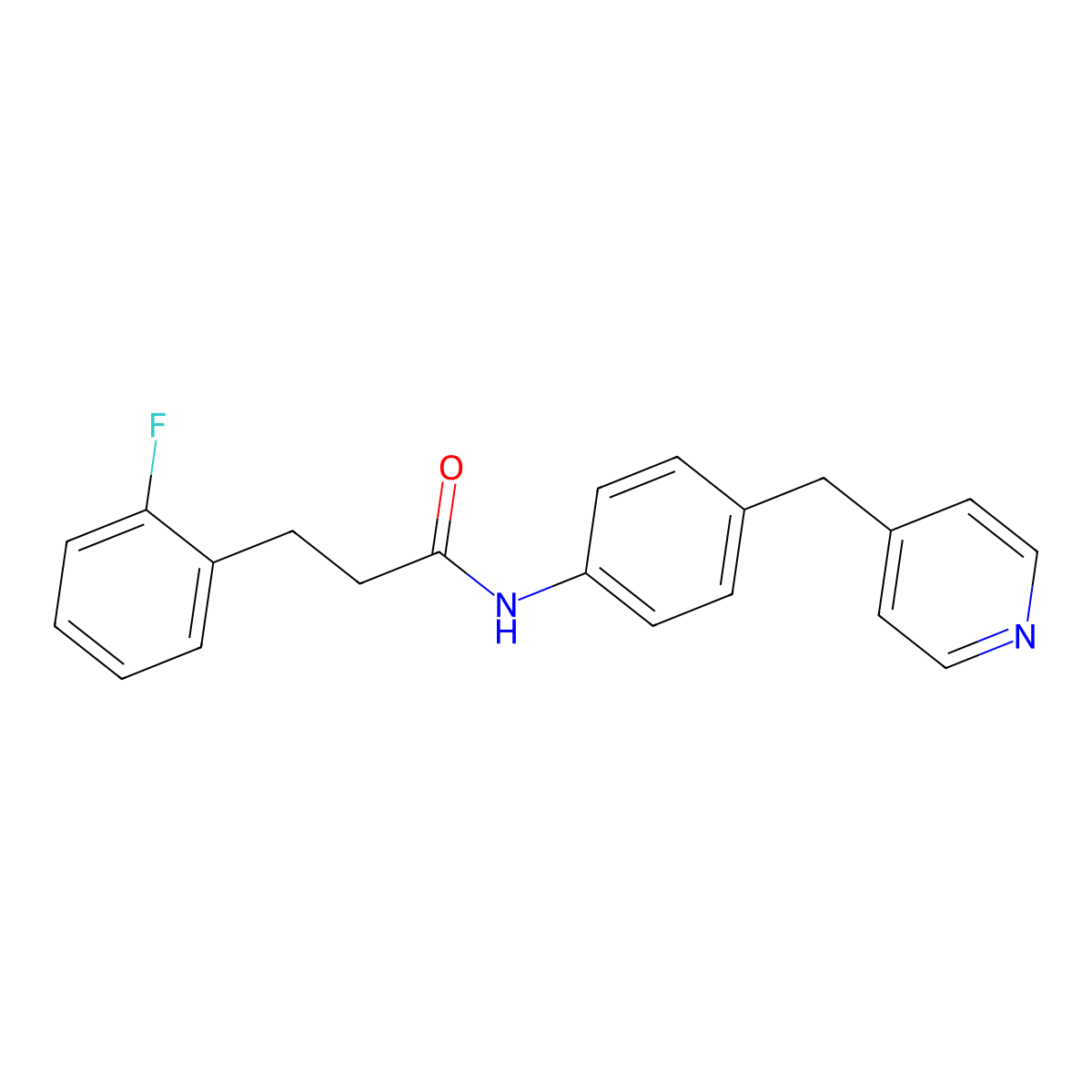 3-(2-Fluorophenyl)-N-(4-(pyridin-4-ylmethyl)phenyl)propanamide molecular structure, CAS 1377951-04-6