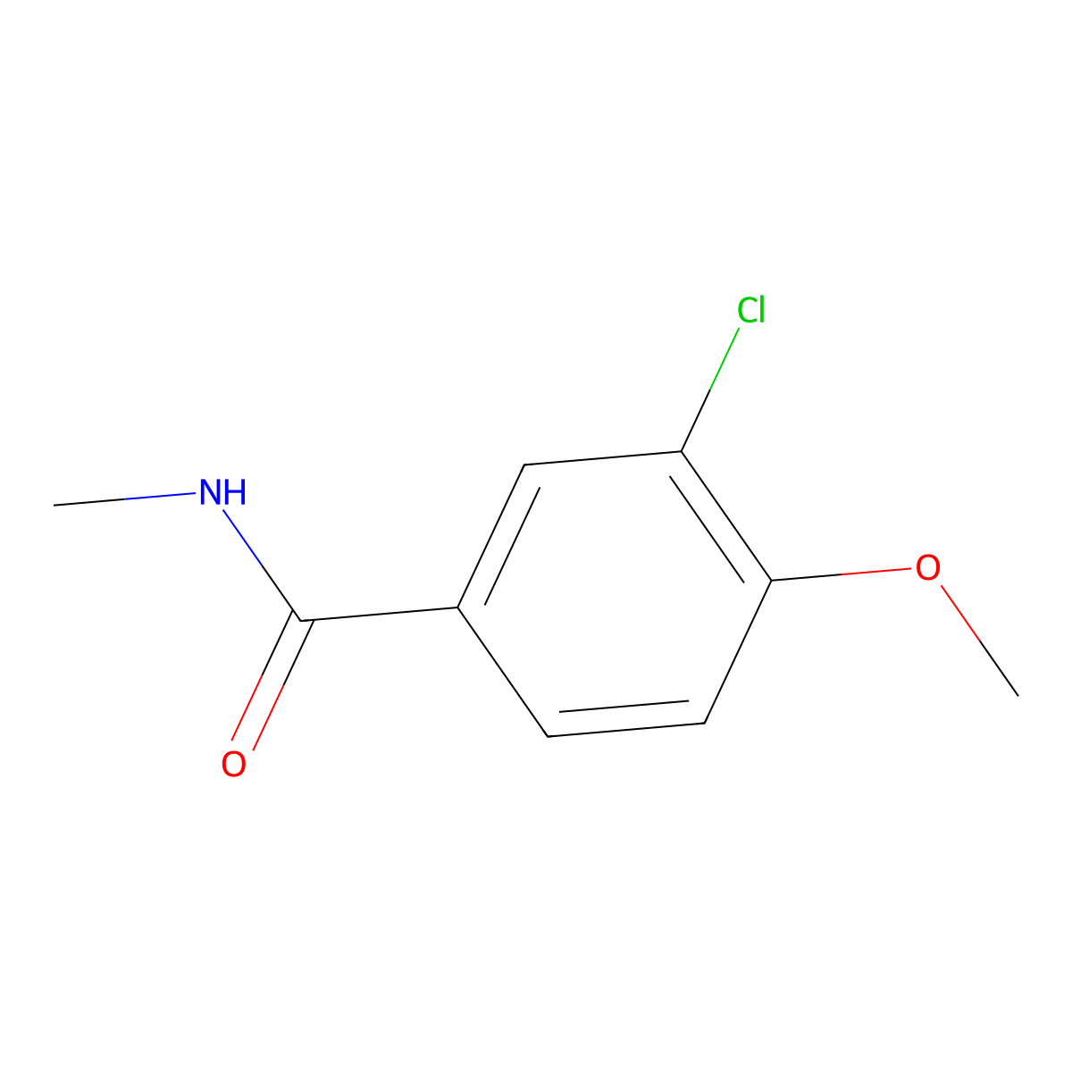 3-chloro-4-methoxy-N-methylbenzamide molecular structure, CAS 1377952-57-2