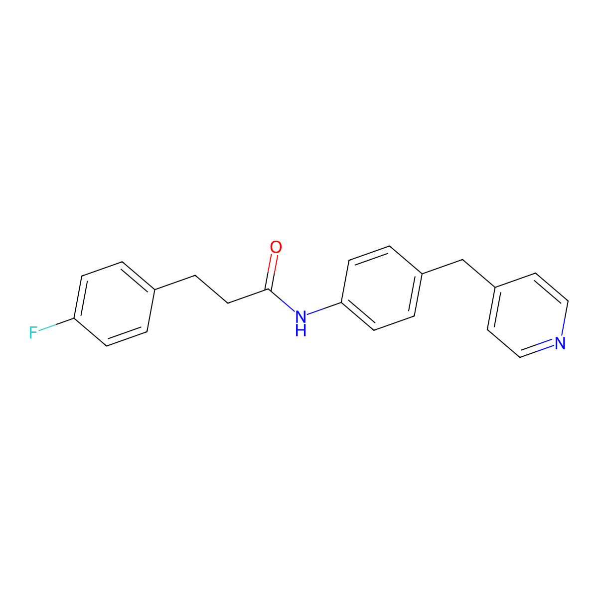 3-(4-Fluorophenyl)-N-(4-(pyridin-4-ylmethyl)phenyl)propanamide molecular structure, CAS 1377961-80-2