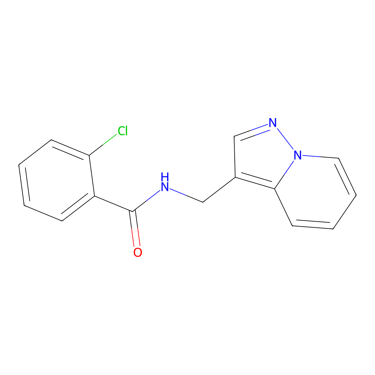 2-chloro-N-(pyrazolo[1,5-a]pyridin-3-ylmethyl)benzamide molecular structure, CAS 1377965-22-4