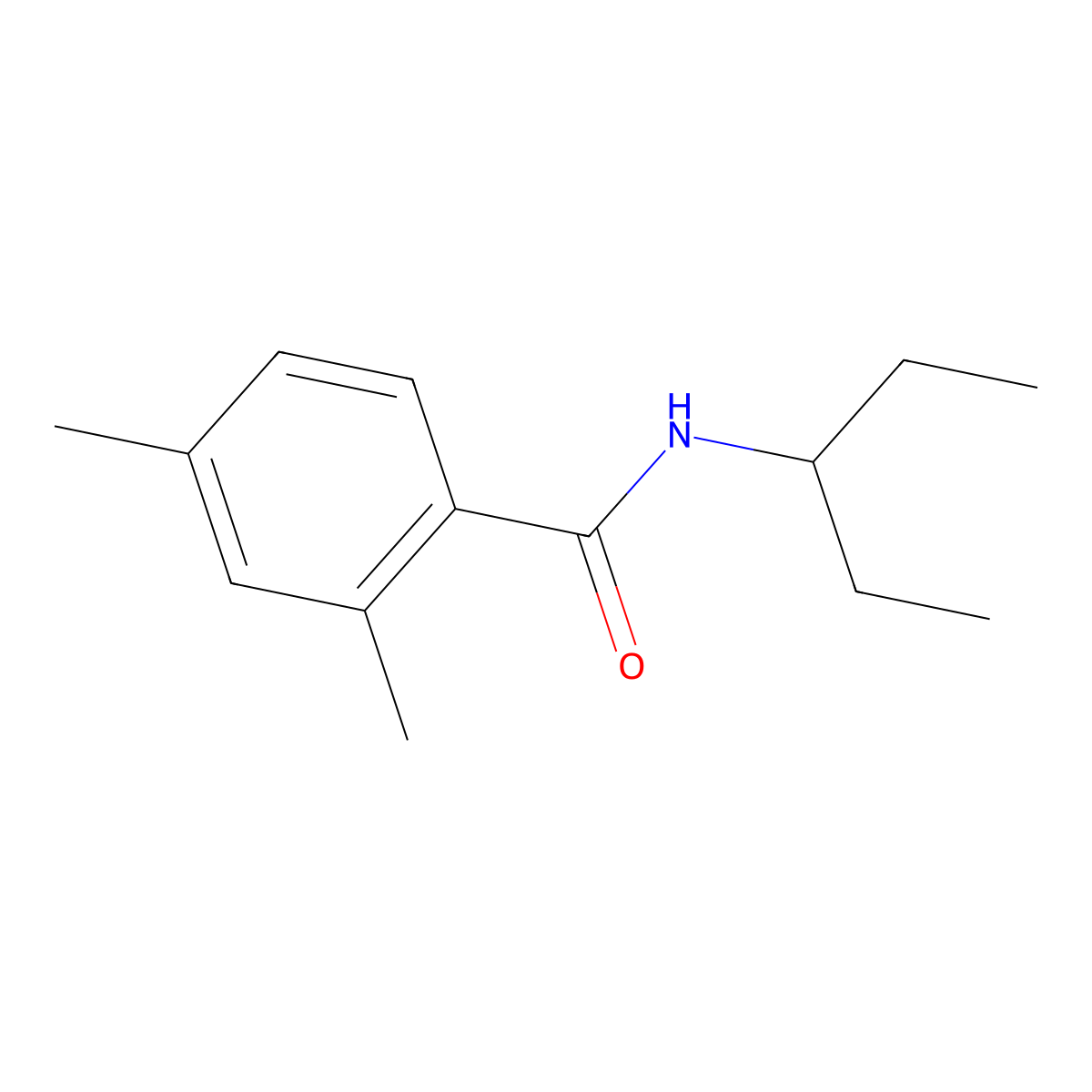 N-(1-ethylpropyl)-2,4-dimethylbenzamide molecular structure, CAS 1377966-26-1
