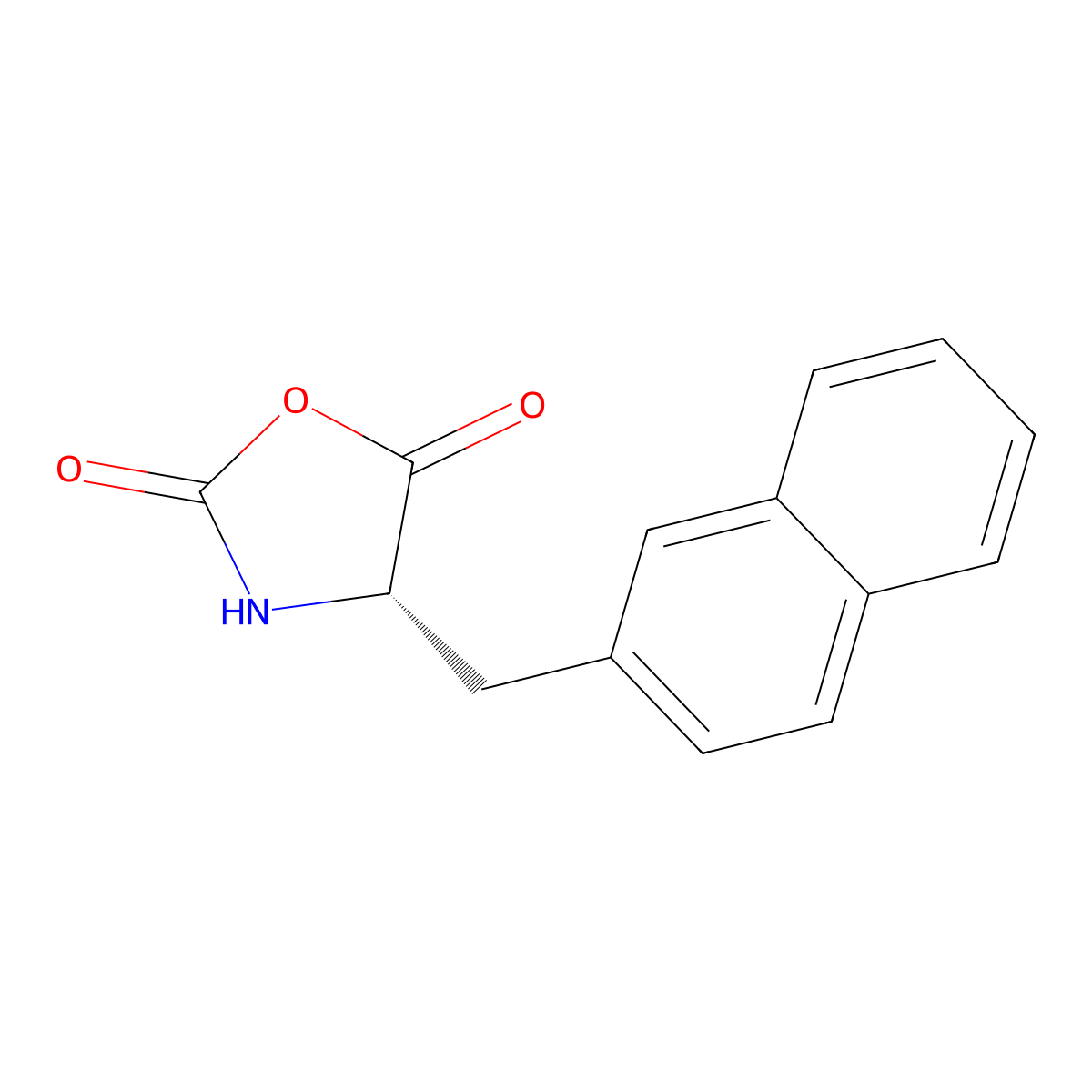 (S)-4-(2-Naphthylmethyl)oxazolidine-2,5-dione molecular structure, CAS 1377983-59-9
