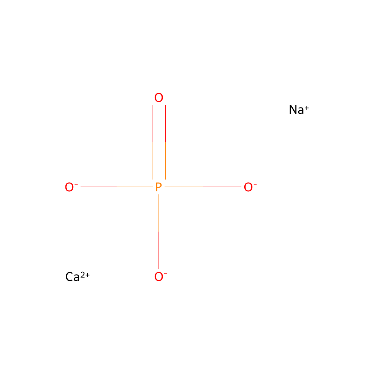 Calcium sodium phosphate molecular structure, CAS 13780-17-1