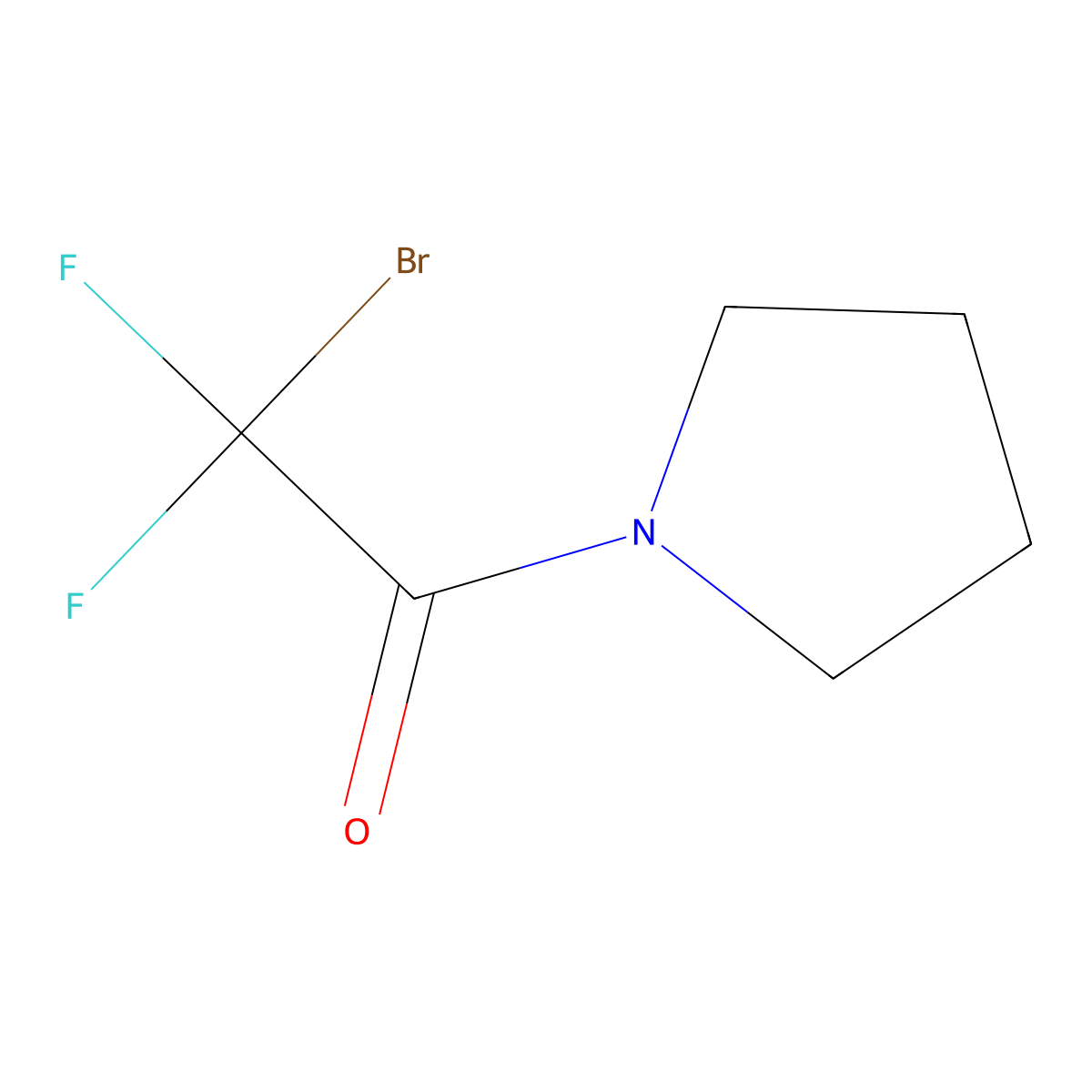 2-Bromo-2,2-difluoro-1-(pyrrolidin-1-yl)ethanone molecular structure, CAS 1378026-55-1