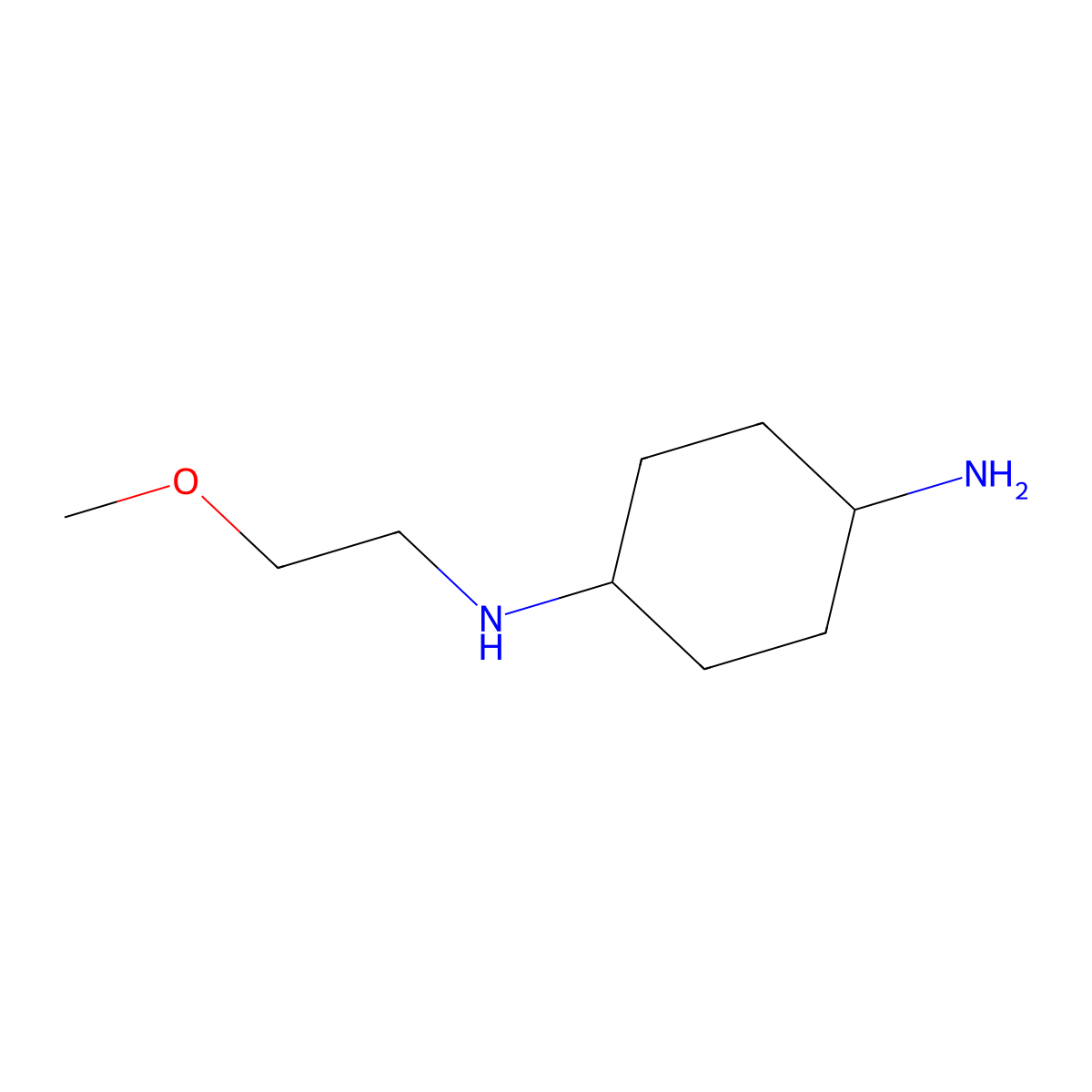 trans-N1-(2-methoxyethyl)cyclohexane-1,4-diamine molecular structure, CAS 1378034-58-2