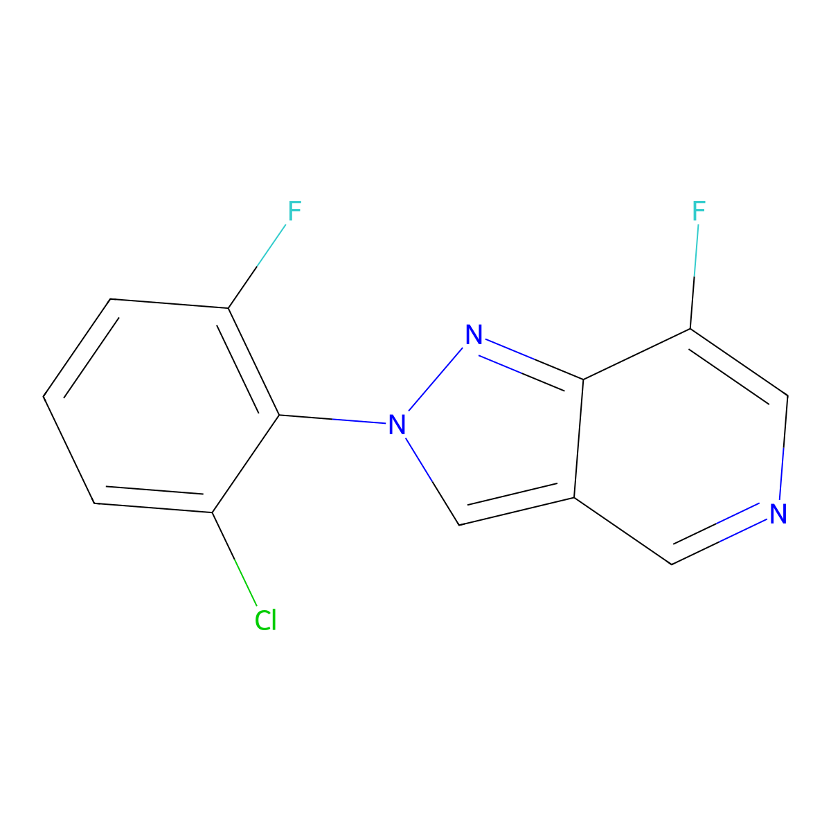 2-(2-Chloro-6-fluorophenyl)-7-fluoro-2H-pyrazolo[4,3-c]pyridine molecular structure, CAS 1378040-67-5