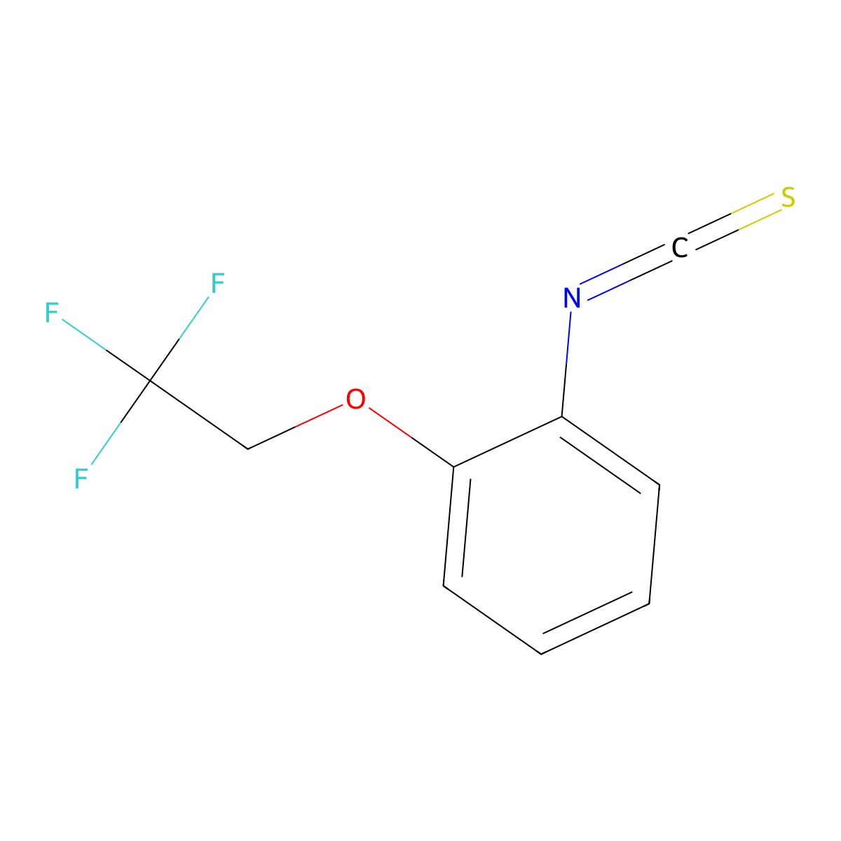 1-Isothiocyanato-2-(2,2,2-trifluoroethoxy)benzene molecular structure, CAS 1378078-52-4