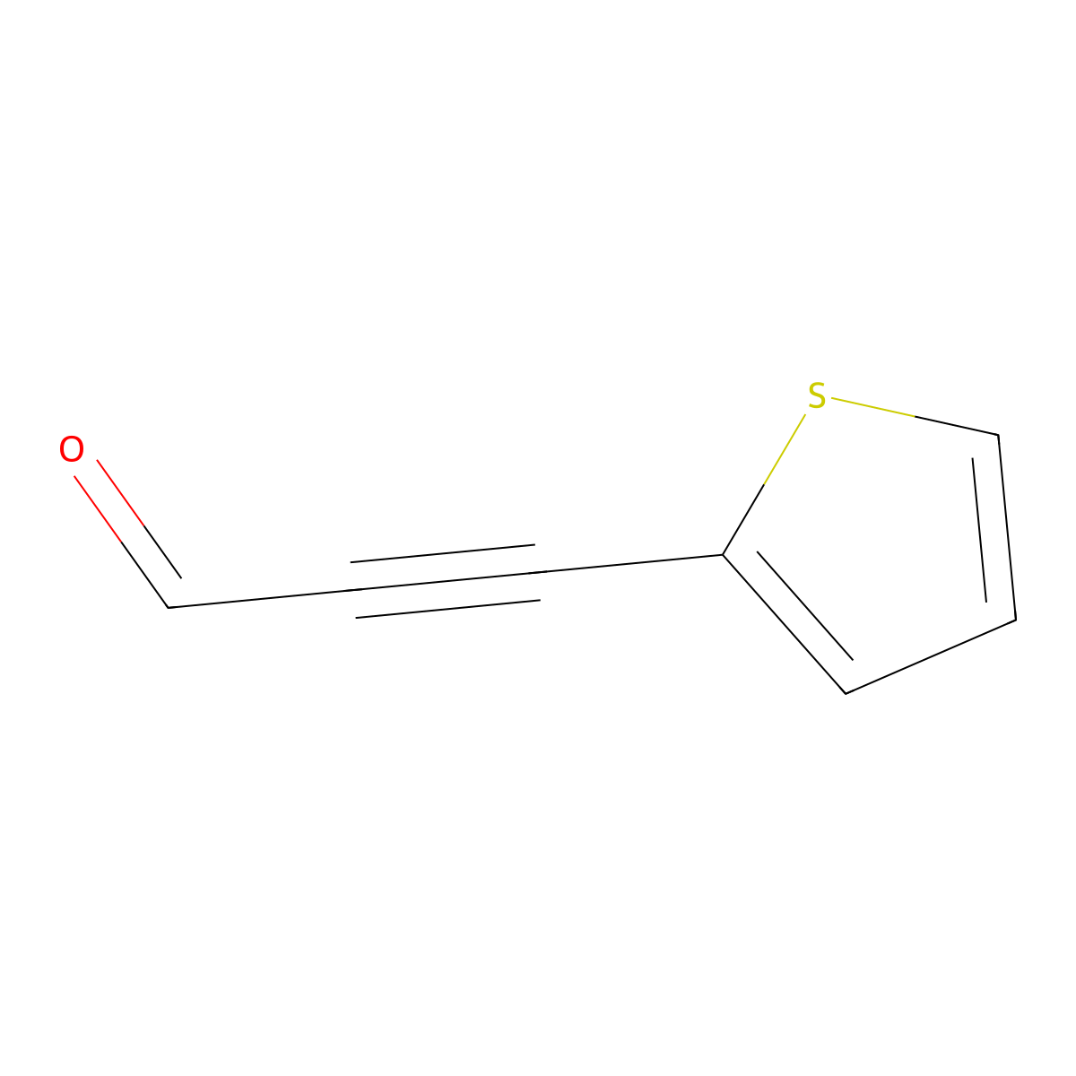 2-Propynal, 3-(2-thienyl)- molecular structure, CAS 13781-33-4