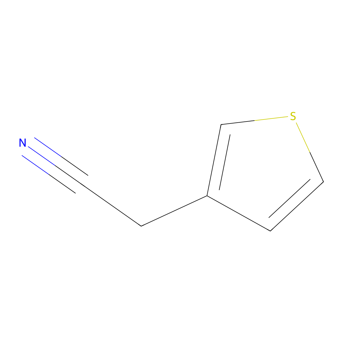 3-Thienylacetonitrile molecular structure, CAS 13781-53-8