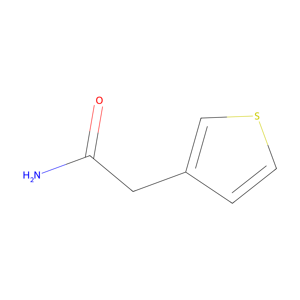 2-(Thiophen-3-yl)acetamide molecular structure, CAS 13781-66-3
