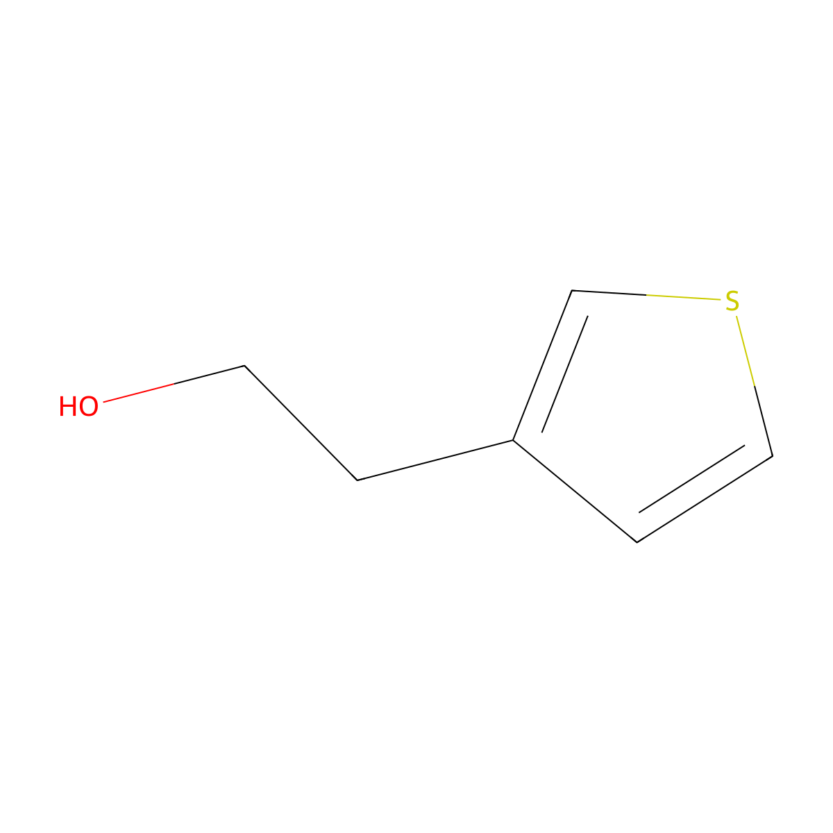 Thiophene-3-ethanol molecular structure, CAS 13781-67-4