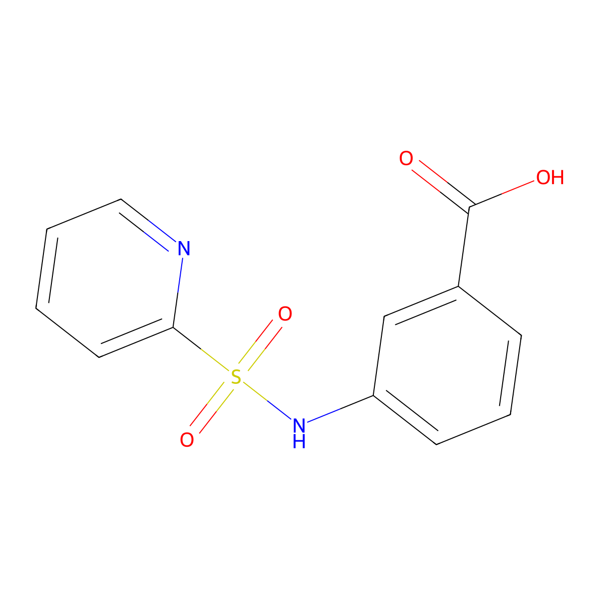 3-(Pyridine-2-sulfonamido)benzoic acid molecular structure, CAS 1378110-04-3