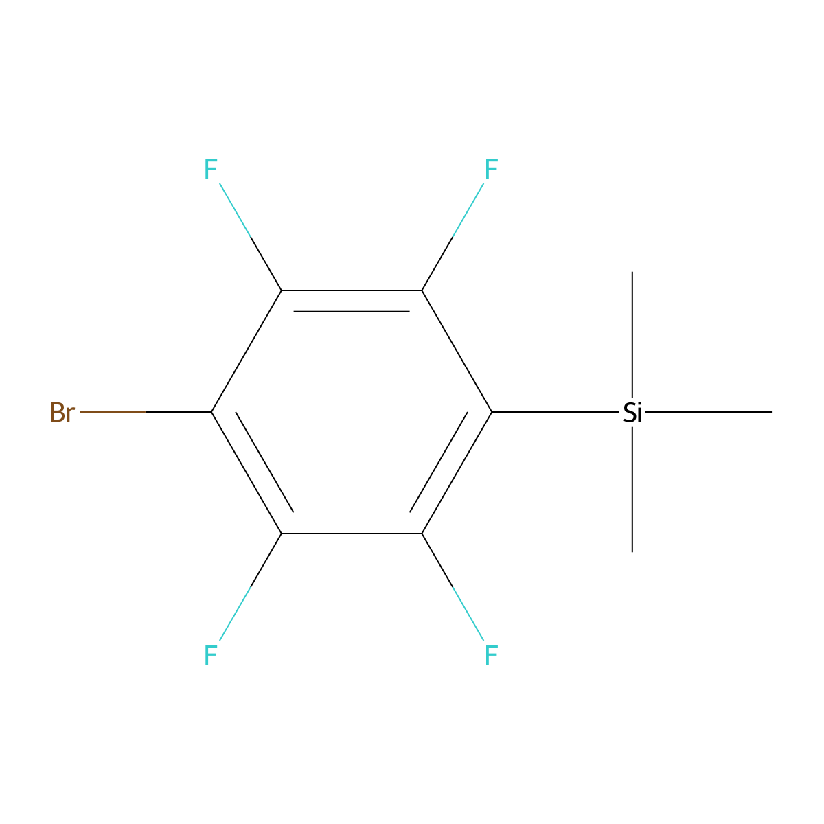 (4-Bromo-2,3,5,6-tetrafluorophenyl)(trimethyl)silane molecular structure, CAS 137812-30-7