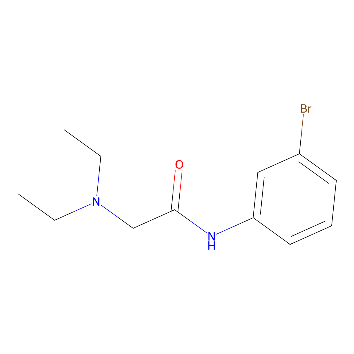 Acetamide, N-(3-bromophenyl)-2-(diethylamino)- molecular structure, CAS 137813-83-3
