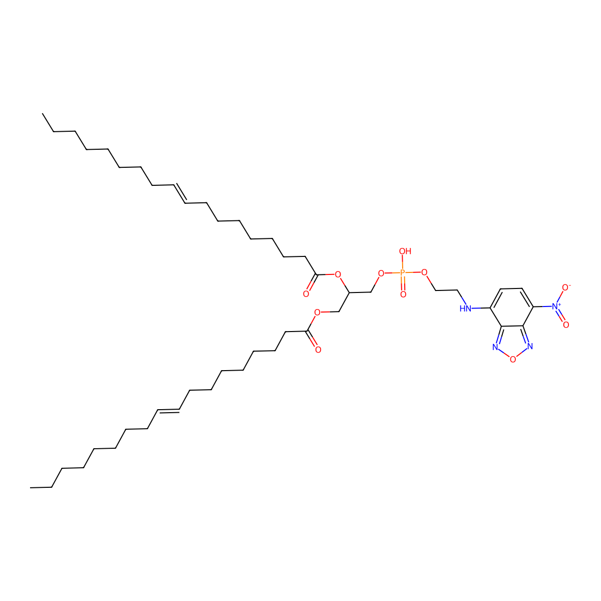1 2-Dioleoyl-SN-glycero-3-phosphoethanol molecular structure, CAS 137819-86-4