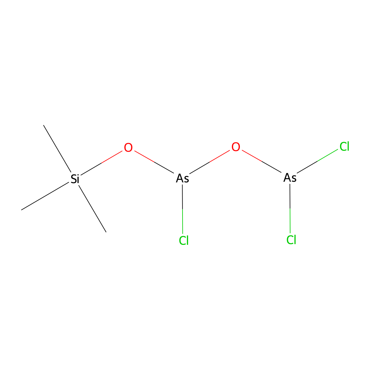 Chloro-dichloroarsanyloxy-trimethylsilyloxyarsane molecular structure, CAS 137823-39-3